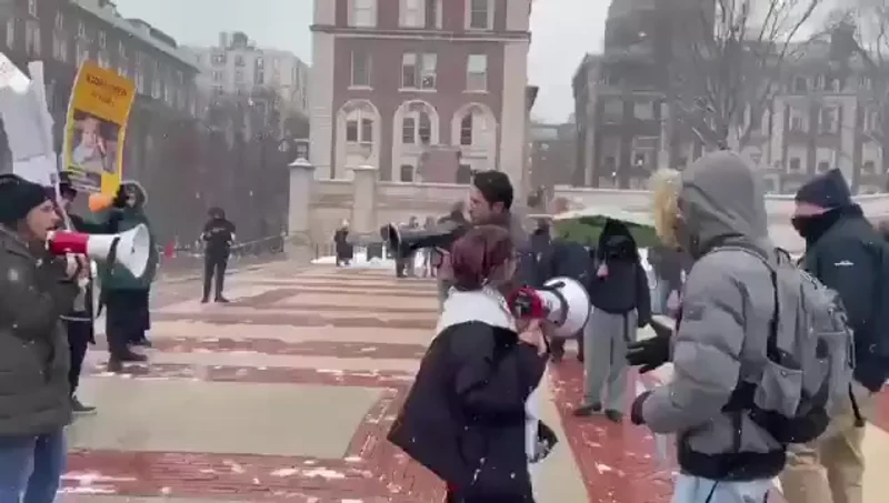 Columbia protest Twitter Jan 20 2024_Mahdawi participates as a speaker in a pro-terror protest at Columbia.mp4_#44